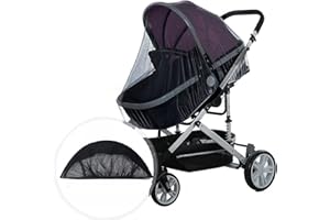 QERICH Pram Net | Mosquito Net for Pushchair | Universal Mosquito Fly Bug Insect Net Protection Cover for Pushchair | Breathable Pram Net for Buggy Carrycot Bassinet Basket
