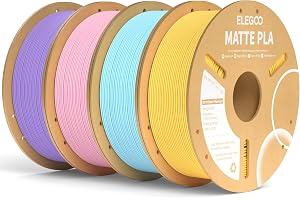 ELEGOO Matt PLA-filament Solsken Gul Isblå Sakura Rosa Lavendel Lila 4KG, 1,75 mm 3D-skrivarfilament Måttnoggrannhet +/- 0,02