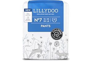 LILLYDOO - Couches-culottes Bébé, Taille 7 (15+ kg), 17 pièces, Ultra-Douces et Anti-fuites, sans Parfum et Lotion pour les peaux sensibles, Testées dermatologiquement