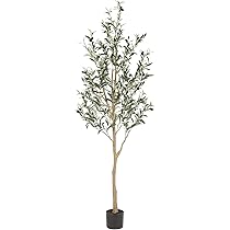 Ulivo Artificiale 213 Cm - Pianta Finta In Seta Con 1048 Foglie E 40 Frutti - Realistica Per Casa E Ufficio