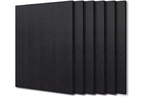 BXI Sound Absorber - 16 X 12 X 3/8 Inches 6 Pack High Density Acoustic Absorption Panel, Sound Absorbing Panels Reduce Echo Reverb, Tackable Acoustic Panels for Wall and Ceiling Acoustic Treatment