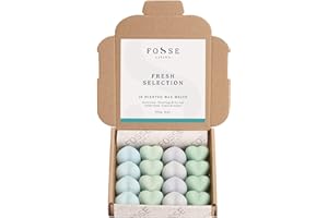 FOSSE LIVING Fresh Selection Strong Scented Wax Melts 16 Pack - The Gift for Every Occasion – 4 of Our Favourite Fresh Scents – Fresh Linen, Wood Sage and Sea Salt, Nordic Fjord, Seaweed and Juniper