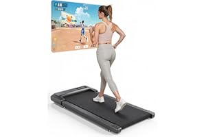 Copant Tapis roulant, tapis roulant con LCD Scarn, pedana da 2,5 HP con APP e controllo remoto, carico massimo 113 kg, con corsi di allenamento e corse, 1-4km/h per casa o ufficio