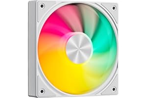 upHere gaming U3TC1 Ventilateur PC ARGB, 4-Pin PWM 120mm Ventilateurs de Boîtier, High Performance Cooling 1650 RPM Hydraulic Bearing Ventilateur Silencieux for PC Case CPU Cooling - Blanc