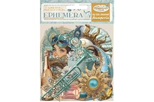 Stamperia - Ephemera for Scrapbooking, Albums, Card Making, Bullet Journalling and More, Adhesive Paper Cut Outs, Easy to Apply, Perfect for Hobbies, Crafts, and Gifting (Masquerade)