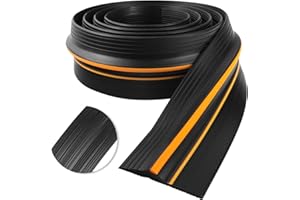 LSGCQ Guarnizione porta garage universale guarnizione soglia porta garage striscia di soglia (Nero, 3m×100mm×25mm)