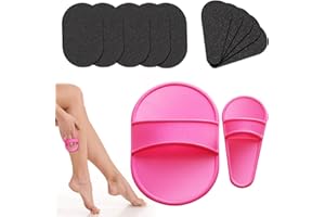 YOLONCE Tampons d'épilation exfoliants 10 Pièces, Papier abrasif et tampon d'épilation tampons d'épilation exfoliants,Set de Tampons d'Épilation, Coussinets Exfoliants pour une peau lisse, sans poils.