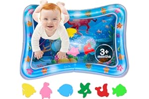 Alfombra de Agua Bebé – Alfombra Sensorial Inflable para Bebés - Tapete de Actividades para Estimulación y Desarrollo - 100% Libre de BPA - Juguete de Agua para Bebés – PAC3 - Azul - Avec Maman