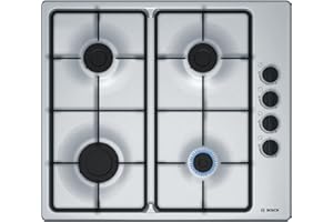 Bosch Home & Kitchen Appliances BoschPBP6B5B60 Gas hob, 60 cm, Stainless steel, Serie 2, Built in