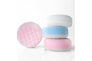 Eluto Exfoliating Bath Sponge - 4 x Assorted Colors – Double-Sided Shower Loofah Body Scrubber for Gentle Exfoliation, Deep Cleansing & Massage – Durable Bath Sponges for Men, Women & Kids