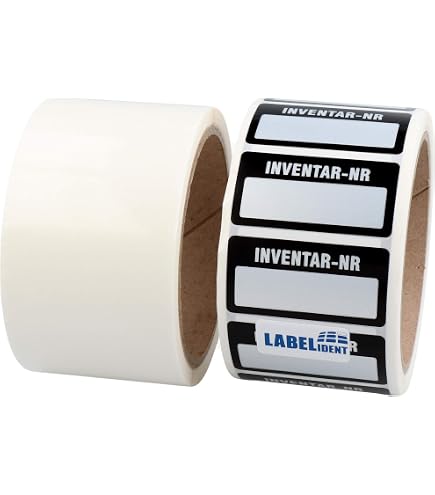 Inventarnummer Aufkleber Selbstklebend – 4x2 Cm, Schwarz, Made In Germany, Witterungsbeständig