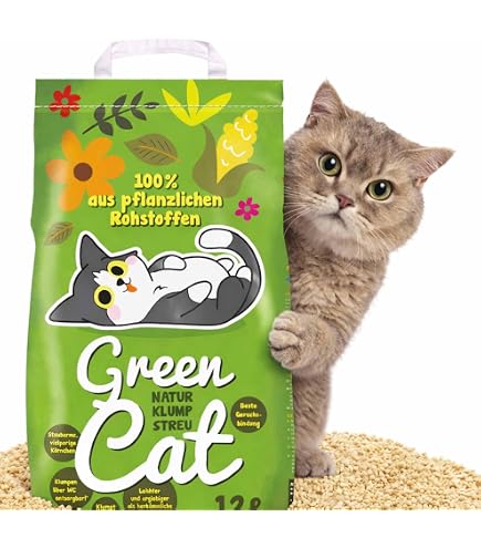 Green Cat Katzenstreu Klumpstreu 6X 12L (72L) : Amazon.de: Haustier