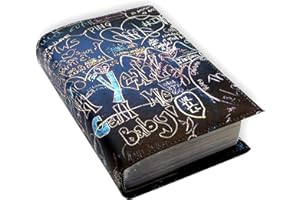 ANVAL Custodia per libro, regolabile, protezione per libri, impermeabile, adattabile a qualsiasi spessore, copertina a libro stampata - 4 diverse misure. (170, XL)