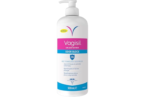 Vagisil Gel Nettoyant Intime Odor Block, Pour L'Hygiène Féminine Quotidienne,Fraîcheur Quotidienne, Savon Intime avec Tea Tree, Protection 24h Contre les Odeurs, 500 ml