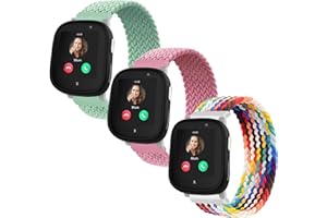 POLYJOY Lot de 3 bracelets en nylon tressé compatibles avec Xplora X6 Play Bracelet souple tressé extensible pour fille et garçon Bracelet de rechange pour Xplora X6 Play