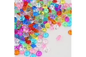Zsail Acryl Diamant,Farbe Kristall Runde Diamant Kristalle Schatz Edelsteine, Chest Hunt Party, Vase Füller (gem 30mm)