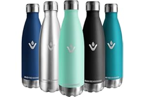 JIOBBO Vikaster Botella agua, 500ml Botella agua acero inoxidable, Mantener 12H Caliente/24 Frío, Termo Sin BPA, Botella termica Niños, Adultos, Deporte, Oficina, Exteriores