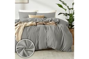 puredown 1PCS Funda Nordica Cama 260x240cm+ 2PCS Funda Almohada 40x70cm, Juego de Cama 100% Microfibra, Suave y Transpirable, Oeko-Tex, Marrón grisáceo