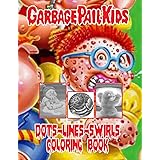 Garbage Pail Kids Dots Lines Swirls Coloring Book: Diagonal-Dots-Swirls Activity Books For Adults, Teenagers