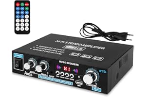 KOLRID Bluetooth Verstärker Hifi Stereo Amplifier - 2 Kanal Mini Audio Verstaerker Digital Endstufe mit Bass Treble Tuner für PC Heimkino 50WX2 12V