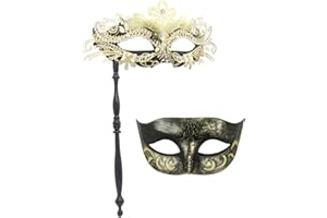 Coddsmz Masquerade Mask for Women on Stick Venetian Masks Costume Party Masks Mardi Gras Mask Christmas Halloween