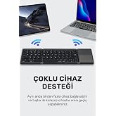 Plentiful Katlanabilir Bluetooth Type-c Klavye T&uuml;rk&ccedil;e Q Android/Ios siyah
