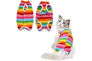 DIIWMME Katzen-Genesungsanzug, professioneller Genesungsanzug, Katzenanzug, nach Operationen, medizinische Pflege, Kegelkragen, Alternativen, Anti-Lecken, Wundweste, Body für männliche, weibliche Katzen,