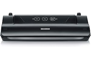 Severin FS 3610 Macchina per confezionamento sottovuoto, aspirazione e sigillatura Automatica, taglierina Integrata, compatta, 110 W, Nero