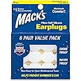 MACK'S Pillow Soft Silicone Mouldable Earplugs 1 x Value Packs (6 Pairs)
