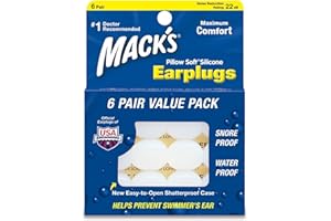 Mack's Pillow - Tapones para los oídos de silicona, color blanco