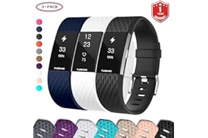 FunBand® Correa para Fitbit Charge 2, Edición Especial Soft Silicona Deportes Recambio de Pulseras Ajustable Reemplazo Accesorios para Reloj Fitbit Charge 2 Pulsera de Actividad Pequeño y Grande