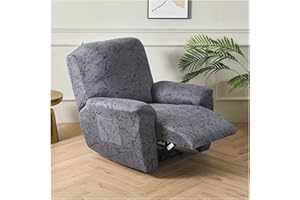 YEKUHE Copripoltrona 1 Posto con Braccioli Relax Reclinabile Universale Copri Poltrona Elasticizzato Lavabile Rimovibile Fodera per Poltrona Poltroncine Relax Copertura per Poltrona Elettrica Reclinabile ( C