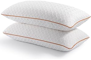 Twirest Pillows Pack of 2 - Shredded Memory Foam Pillow,Washable Hypoallergenic Hotel Bed Pillows,Filling Foam Pillows for Neck and Shoulder Pain,Standard Size(51 * 66cm)