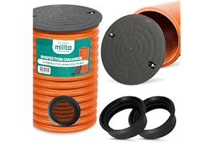 Stigrör Brunn Inspektion 50 cm DN315 Svart Lock 2x Packning 110 mm Underhåll Avlopp Hållbar Konstruktion Trycktålig Enkel Rengöring För Nedgrävda Avloppssystem
