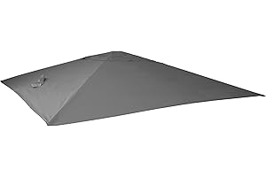 Mendler Ersatz-Bezug für Luxus-Ampelschirm HWC-A96, Sonnenschirmbezug Ersatzbezug, 3x4m (Ø5m) Polyester 3,5kg - anthrazit