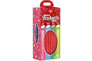 Fylld Lakrits Sour Candy 4 Syrliga Smaker Jordgubb Blåbär Vattenmelon Äpple 900g (4x225g) Halal Godis Utan Alkohol Mjukt Fruktgodis