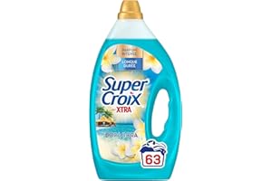 MIROR Super Croix par X•Tra - Lessive Liquide - Bora Bora - Fleurs de Monoï & Lait d'Aloe - Moment Evasion - Experience Sensorielle - Parfum Intense - Longue Durée - Efficace dès 20°C - 63 Lavages