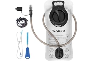 WADEO Sacca Idrica 2L, Sacca Acqua per Zaino a Prova di Perdite con Spazzola Pulita e Sciarpa Copriviso, Senza BPA, Borsa Sacca Acqua, Trekking, Corsa, Campeggio e Arrampicata