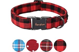 Unique style paws Hundehalsband Haustier Geschenk Einstellbare weiche und bequeme karierte Halsbänder für kleine mittlere große Hunde