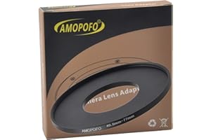 AMOPOFO Anillo de filtro de metal de 40,5 a 77 mm, anillo adaptador de filtro Step Up de 40,5 a 77 mm, para objetivo de cámara con rosca de filtro de 40,5 mm a anillo de filtro de 77 mm.