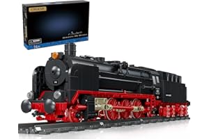 URGEAR Ensemble de Blocs de Construction pour Train à Vapeur avec Rails, Jouets de Construction pour Trains Express, Cadeaux pour Adultes et garçons (1173 pièces)