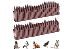 YMYH Dissuasori per Piccioni 5.7M, Dissuasore per Piccioni Plastica, Scaccia Piccioni, Piccioni Dissuasori Balcone Terrazza Finestra per Uccelli, Gatti (20 Pezzi Marrone)