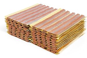 ZERINT TS-160C100 Tappo per Riparazione Pneumatici per Auto, Camion, Camper, SUV, Quad, Motociclette (6 x 100 mm Marrone 100 Strisce)