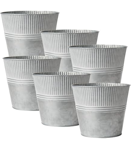 Esschert Design Set 3 Vasi In Plastica Con Stampa Rose: Decorazione Fai Da Te Per Interni Ed Esterni