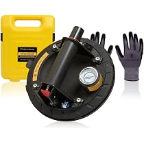 Ventosa Per Vetro Da 8 Pollici Con Manometro - Capacità 220 Kg, Per Sollevare Parabrezza Auto, Piastrelle, Granito E Superfici Lisce