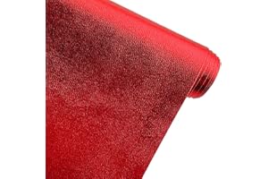 XHT Cuir synthétique à grain fin très élastique - Ton foncé - 30 x 135 cm - Tissu d'ameublement - Cuir synthétique à coudre - Rouge