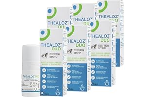THEA PHARMA Thealoz Duo Eye Drops - Rapid & Long-Lasting Relief for Dry, Tired & Sore Eyes | Gentle, Preservative-Free Formula | Suitable for Contact Lens Wearers | Pack of 6 x 10ml (1800 Drops)