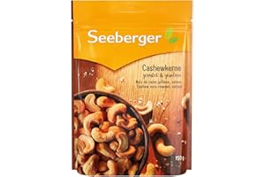 Seeberger Noix de cajou grillées et salées : Noix de cajou entières délicatement raffinées - croquantes, de la meilleure qualité, vegan (1 x 150 g)