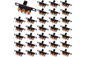 LEDOO 100Pcs 3 Pin 2 Position Mini Panel Slide Switch, Panel Mount Mini Slide Switch, Slide Switch, Latching Toggle Switch for DIY Making Model (0.5A)