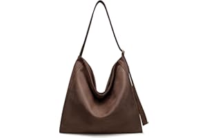 Gluckstar Borsa a Spalla Donna in Suede Finto Borsetta Scamosciata Hobo Tote Pelle Shopper Tracolla Elegante, Retro e Raffinata per Lavoro, Ufficio, Università, Viaggi e Tempo Libero